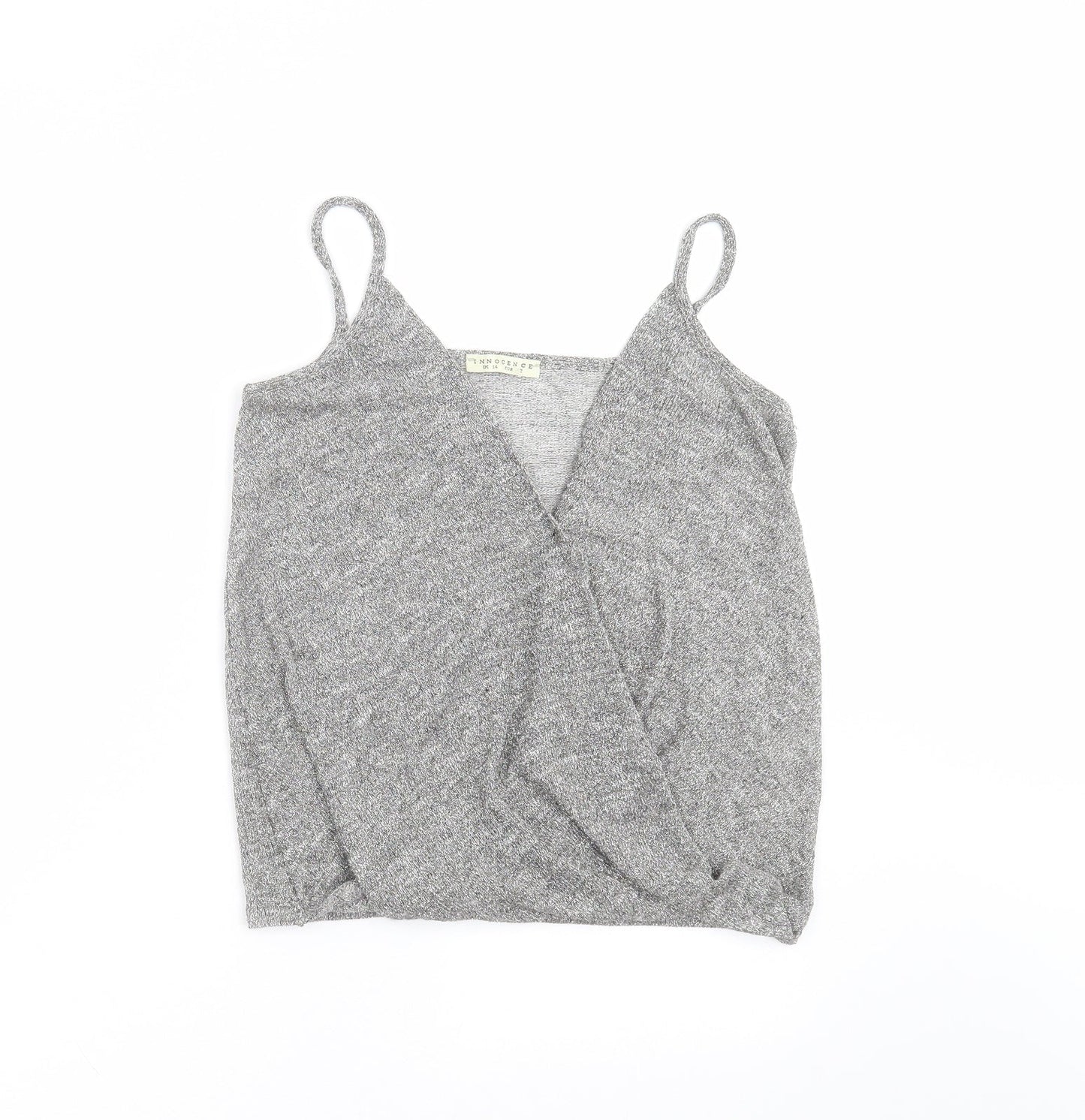 Womens UK Size 14 INNOCENCE Silver Camisole Blouse