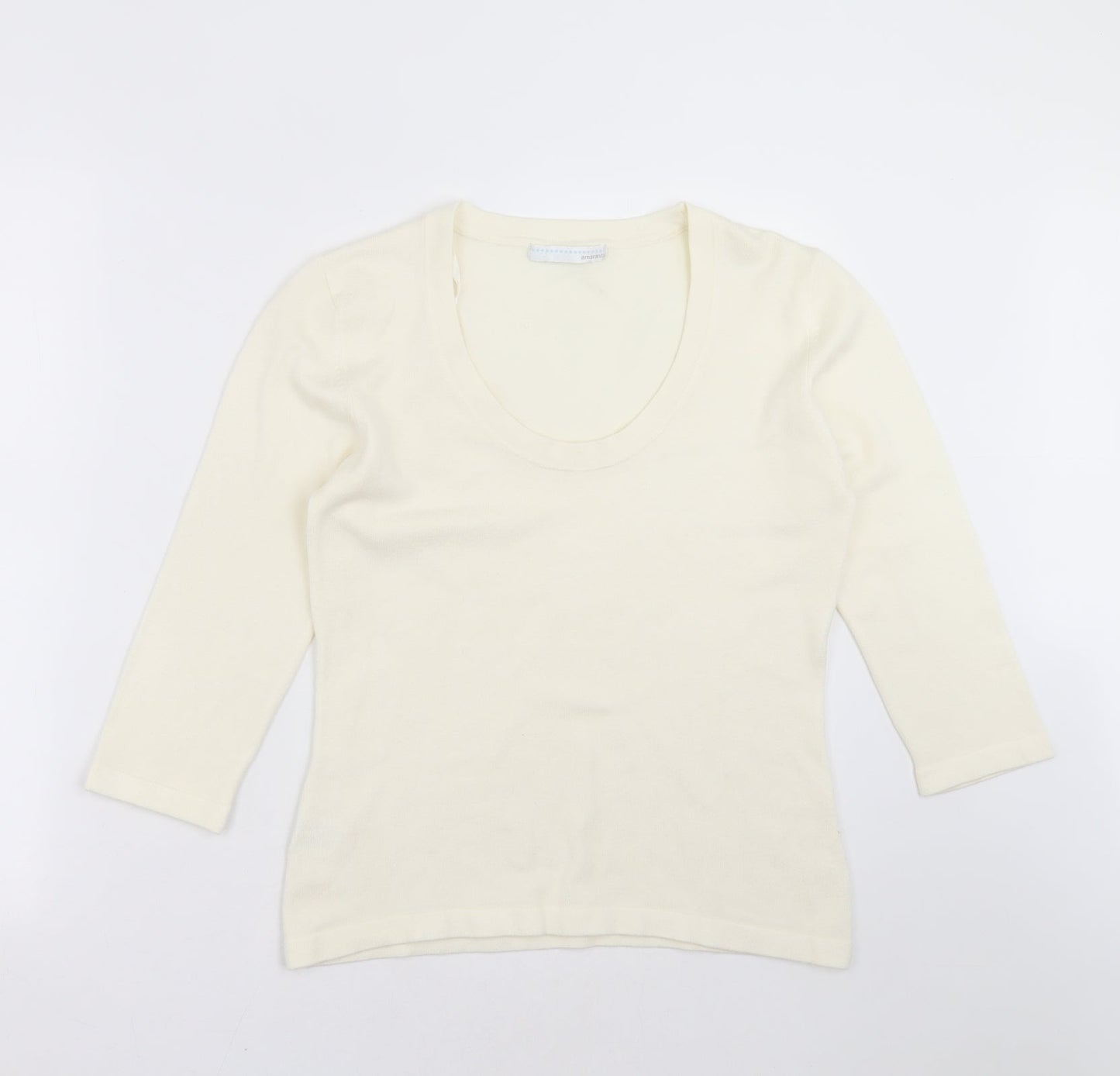 Womens UK Size 12 AMARANTO Ivory Pullover Jumper