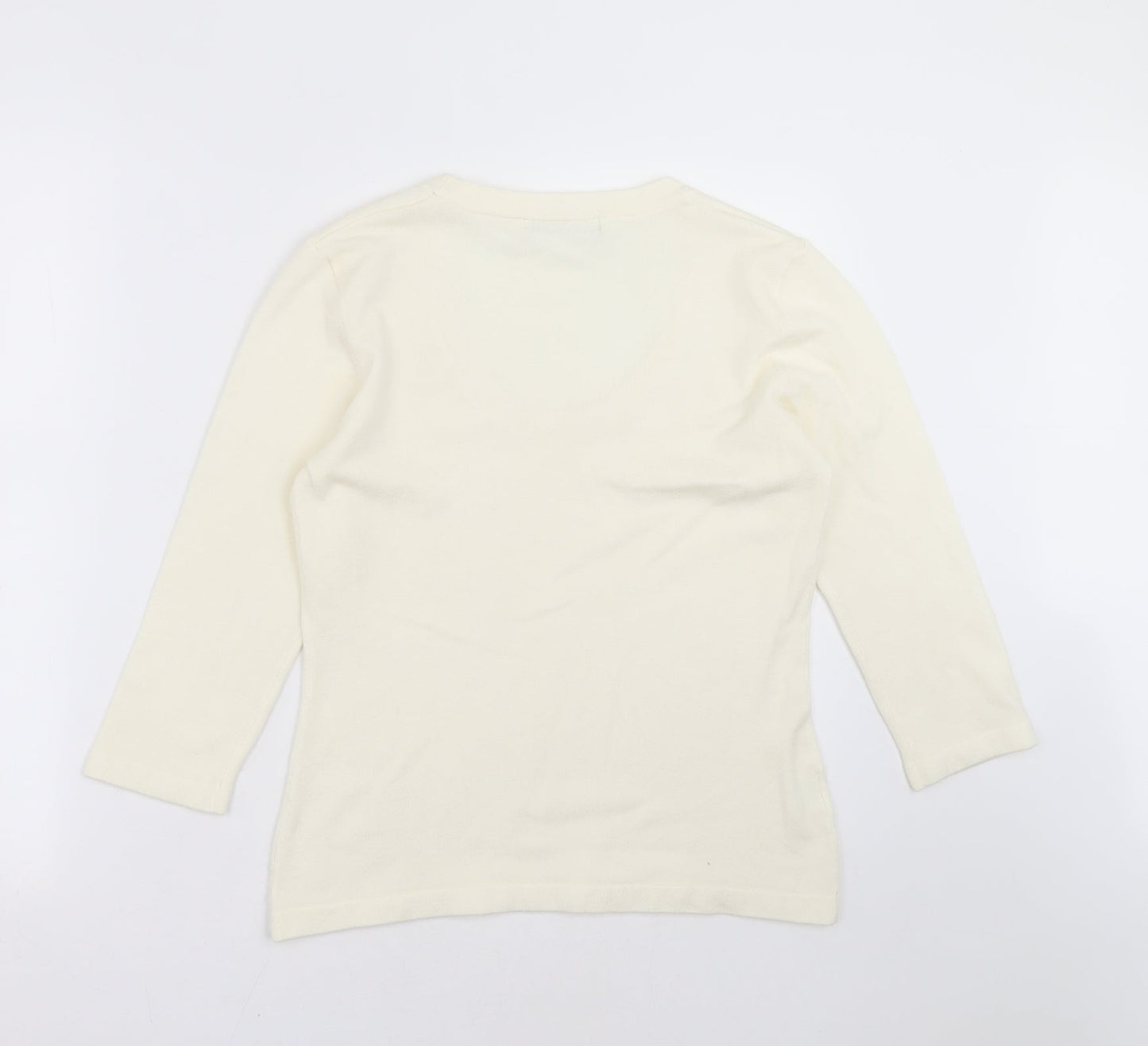 Womens UK Size 12 AMARANTO Ivory Pullover Jumper