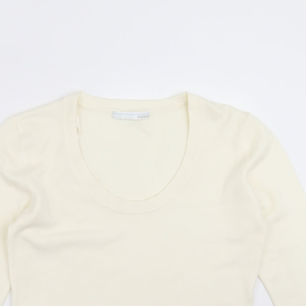 Womens UK Size 12 AMARANTO Ivory Pullover Jumper