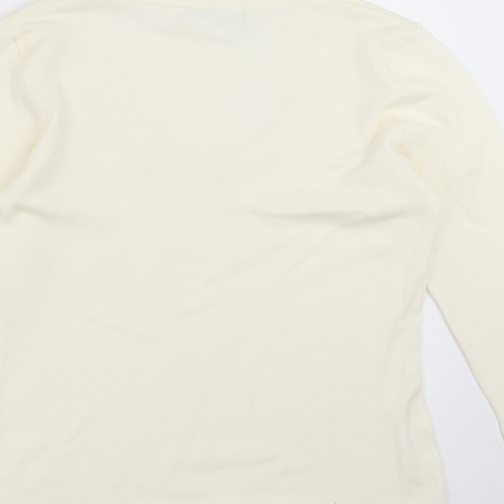Womens UK Size 12 AMARANTO Ivory Pullover Jumper