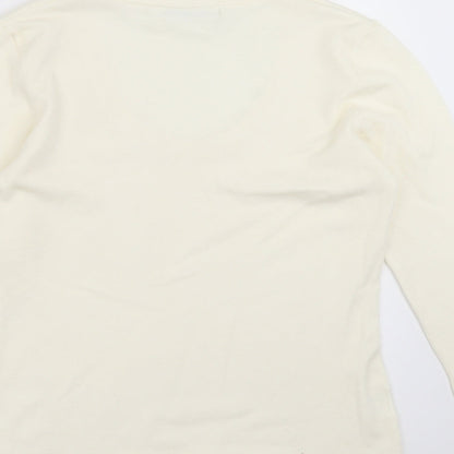 Womens UK Size 12 AMARANTO Ivory Pullover Jumper