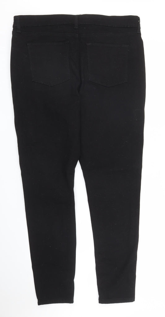 Very Womens Black  Denim Skinny Jeans Size 16 L27 in