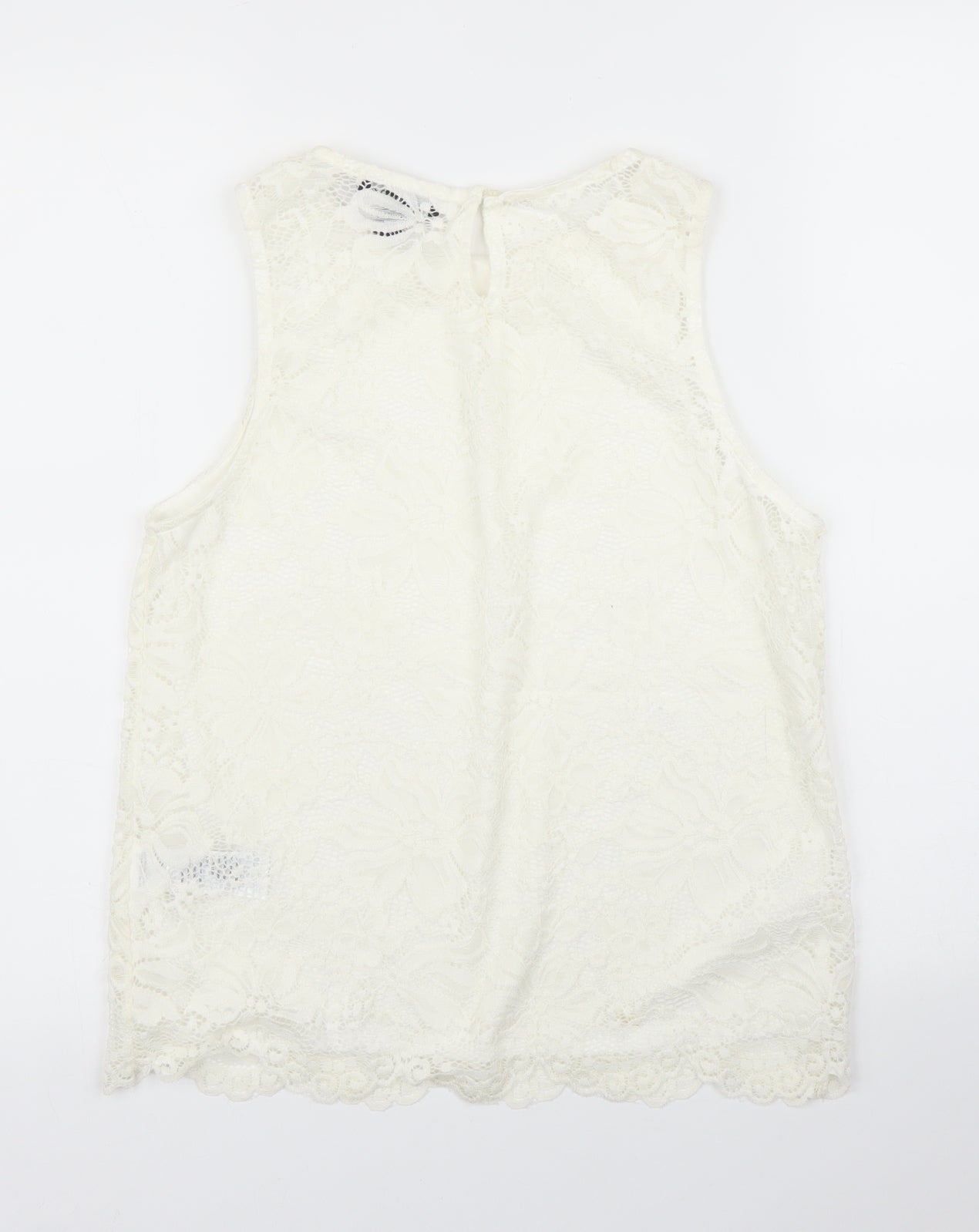 Womens UK Size 6 New Look Ivory Basic Blouse