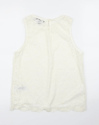 Womens UK Size 6 New Look Ivory Basic Blouse