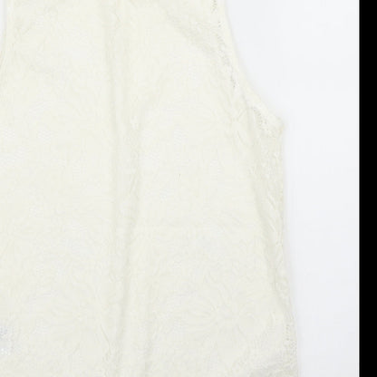 Womens UK Size 6 New Look Ivory Basic Blouse