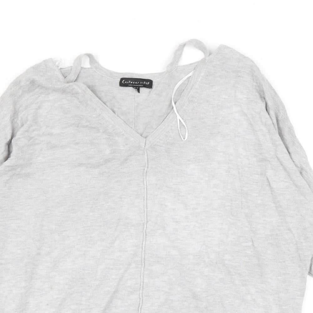 F&F Womens Grey   Pullover Jumper Size 12