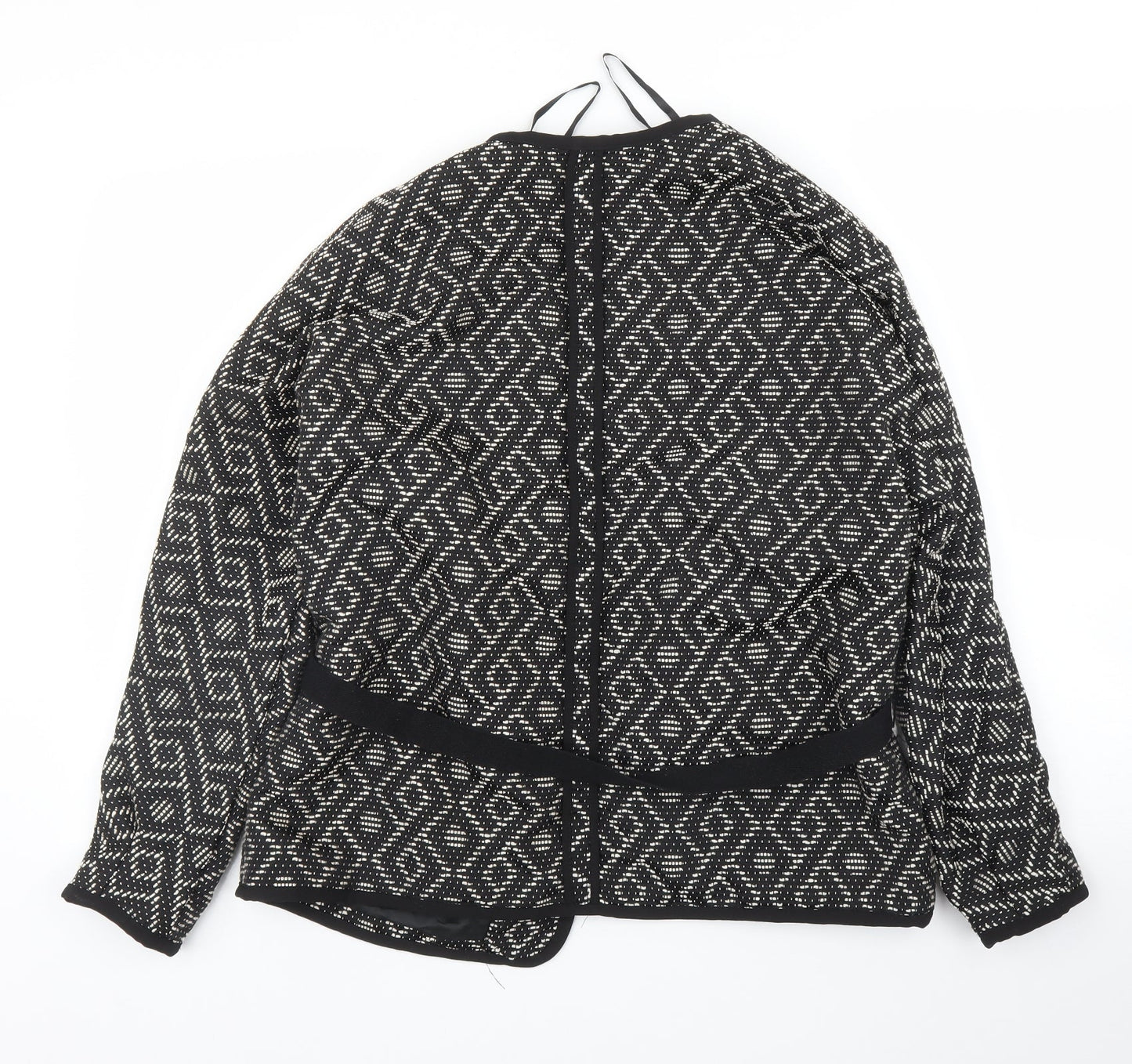 H&M Womens Black Geometric  Jacket Blazer Size S