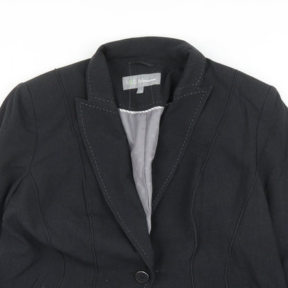 M&S Womens Grey   Jacket Blazer Size 14