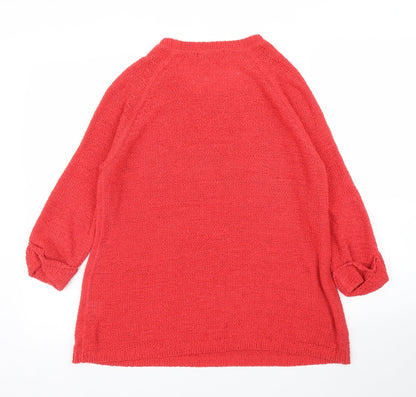 Womens UK Size 16 International Red Pullover Jumper