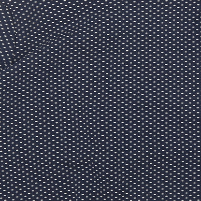 M&S Womens Blue Polka Dot  Jacket Blazer Size 10