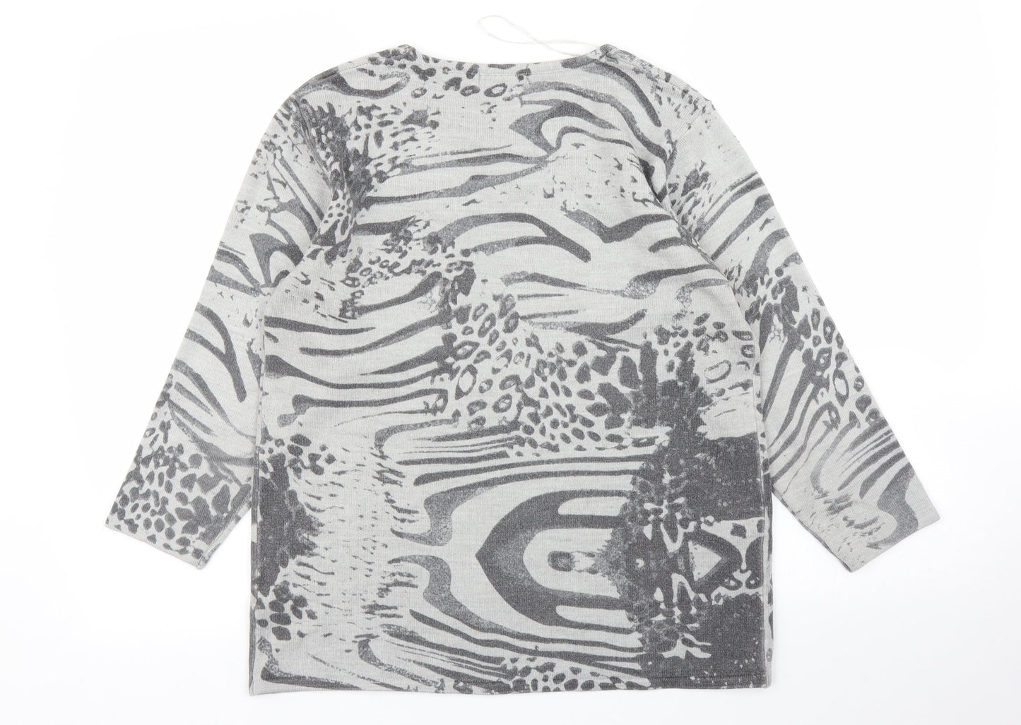 Womens UK Size L Ann Marie Grey Pullover Jumper