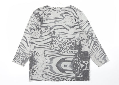 Womens UK Size L Ann Marie Grey Pullover Jumper