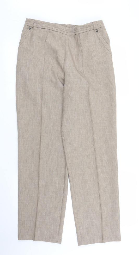 Womens UK Size 12 M&S Regular Fit  Brown Trousers