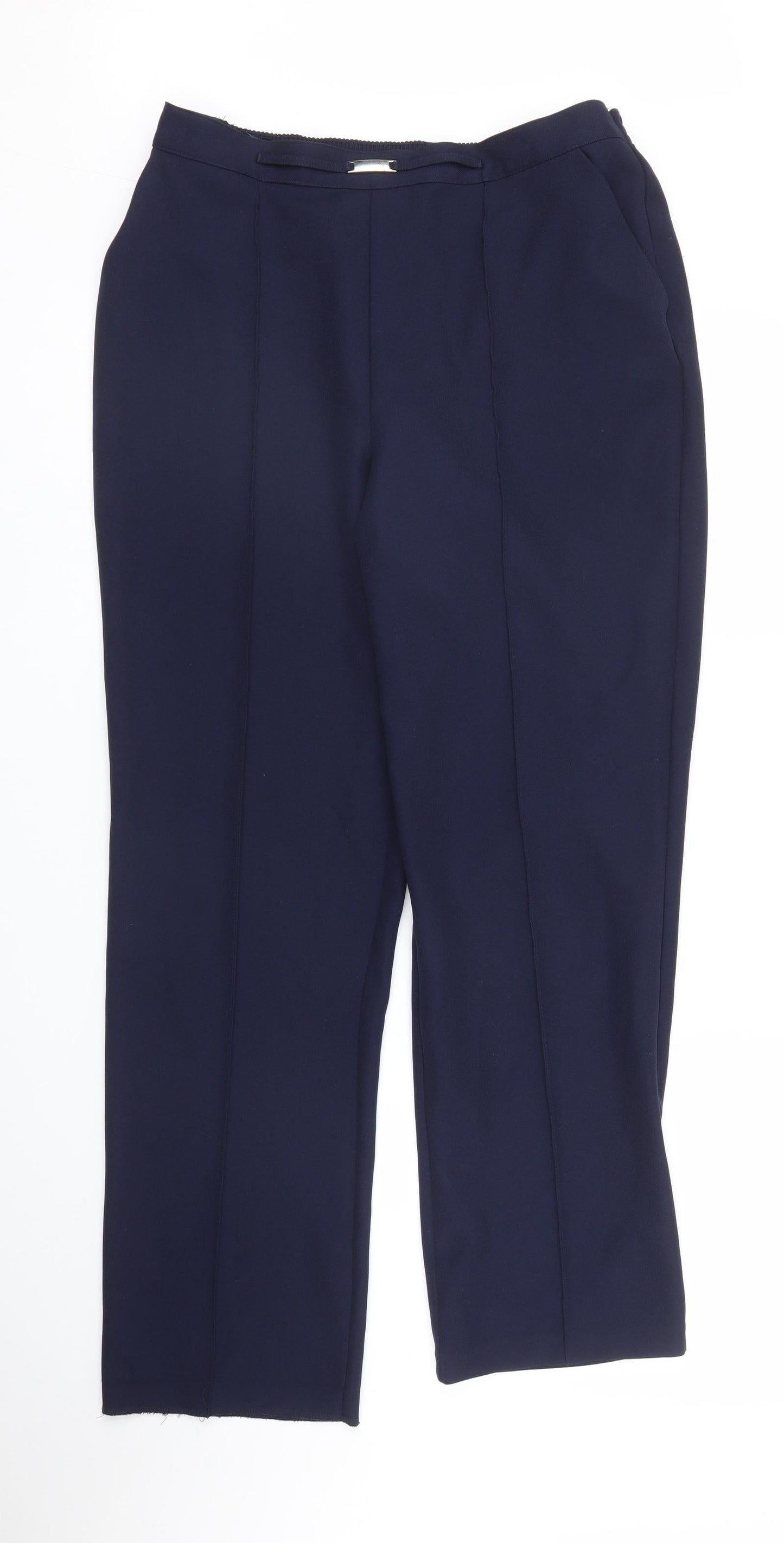 Womens UK Size 12 Matalan Regular Fit  Blue Trousers