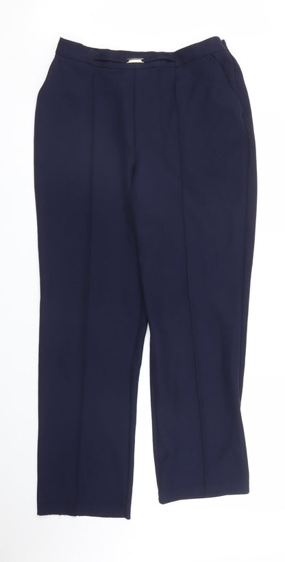 Womens UK Size 12 Matalan Regular Fit  Blue Trousers