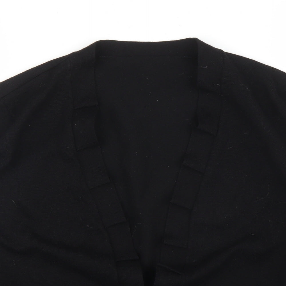 Womens UK Size M Preworn Black Cardigan Jumper