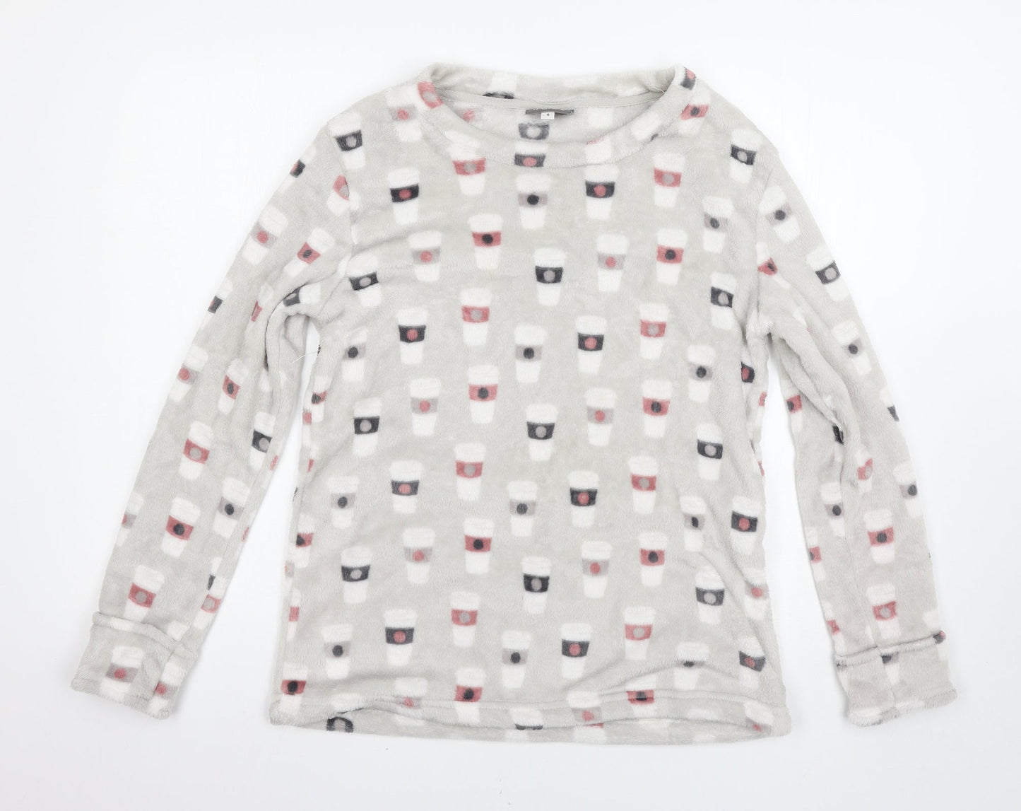 gozee Womens Grey Solid  Top Pyjama Top Size S