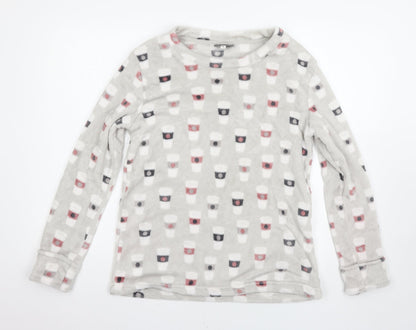 gozee Womens Grey Solid  Top Pyjama Top Size S