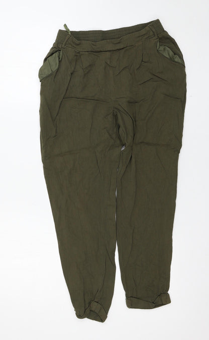 Womens UK Size 10 New Look Regular Fit  Green Trousers