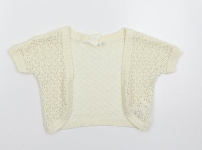 LOGG Girls Ivory   Cardigan Jumper Size 5-6 Years