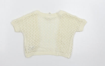 LOGG Girls Ivory   Cardigan Jumper Size 5-6 Years