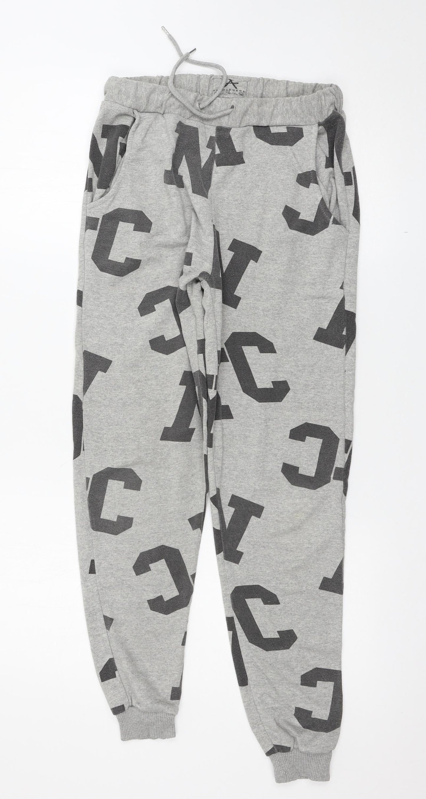 Womens UK Size 12 Atmosphere Regular Fit Jogger Grey Trousers