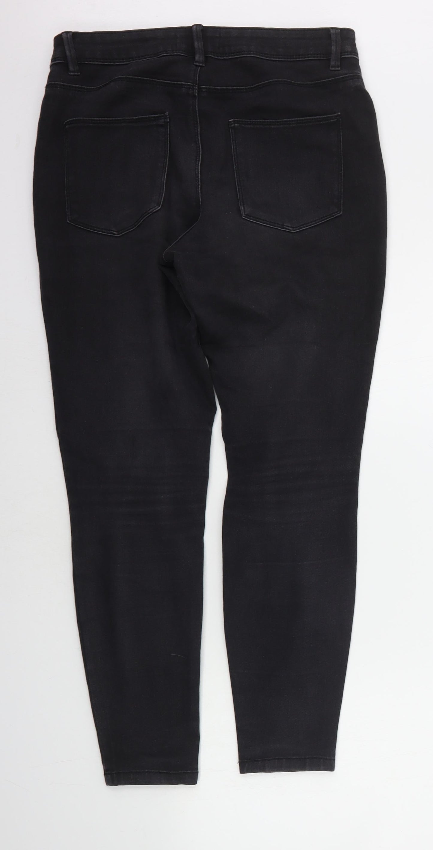 Denim & Co. Womens Grey   Straight Jeans Size 12 L25 in