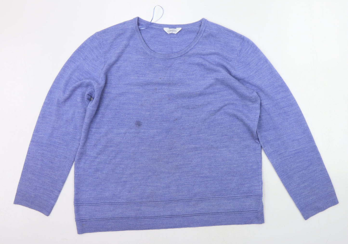 Womens UK Size 18 Classic Blue Pullover Jumper