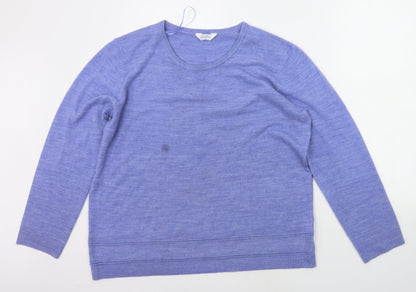 Womens UK Size 18 Classic Blue Pullover Jumper