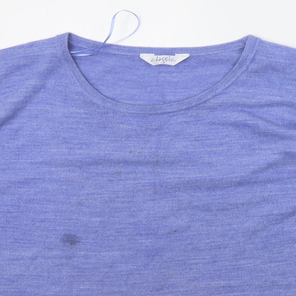Womens UK Size 18 Classic Blue Pullover Jumper