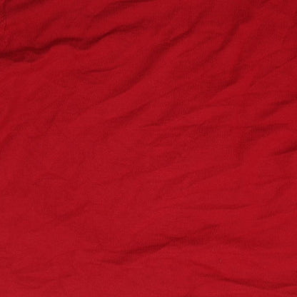 JUST ELEGANCE Womens Red Striped  Pullover Jumper Size L