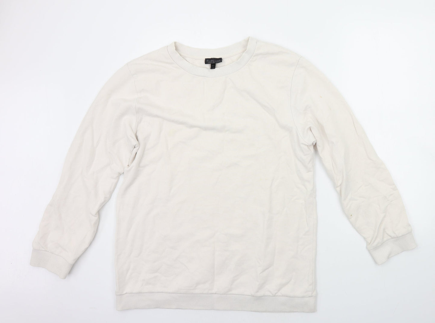 Womens UK Size 12 Topshop Beige Pullover Jumper