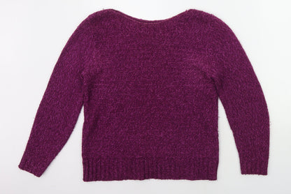 Womens UK Size 10 Marks and Spencer Purple Pullover Jumper