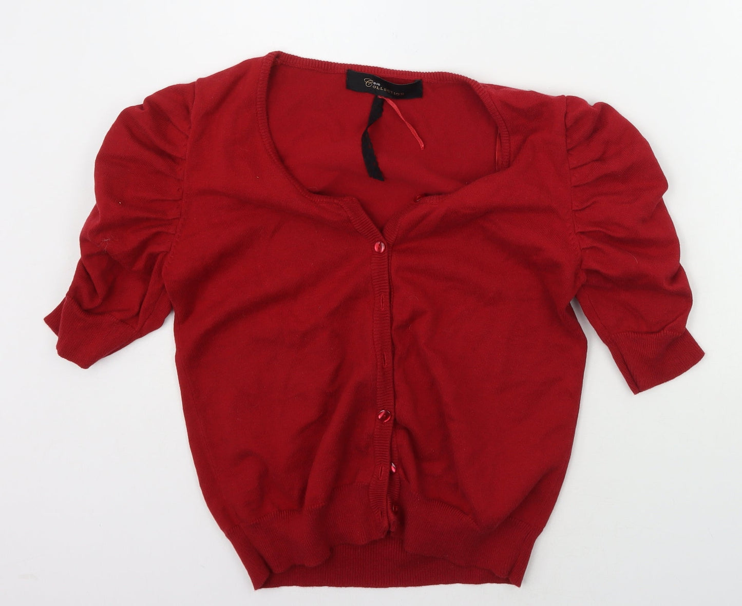 Womens UK Size 12 eVIE Red Cardigan Jumper
