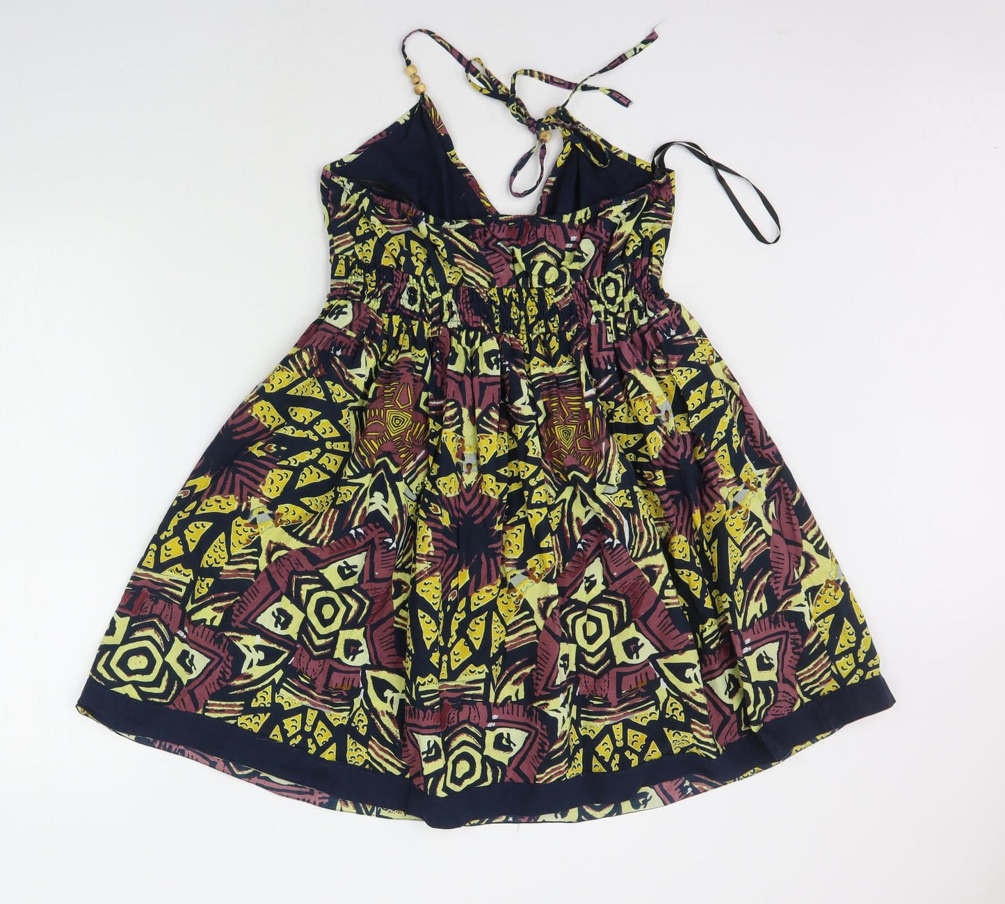 Atmosphere Womens Yellow Geometric  A-Line  Size 10