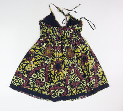 Atmosphere Womens Yellow Geometric  A-Line  Size 10