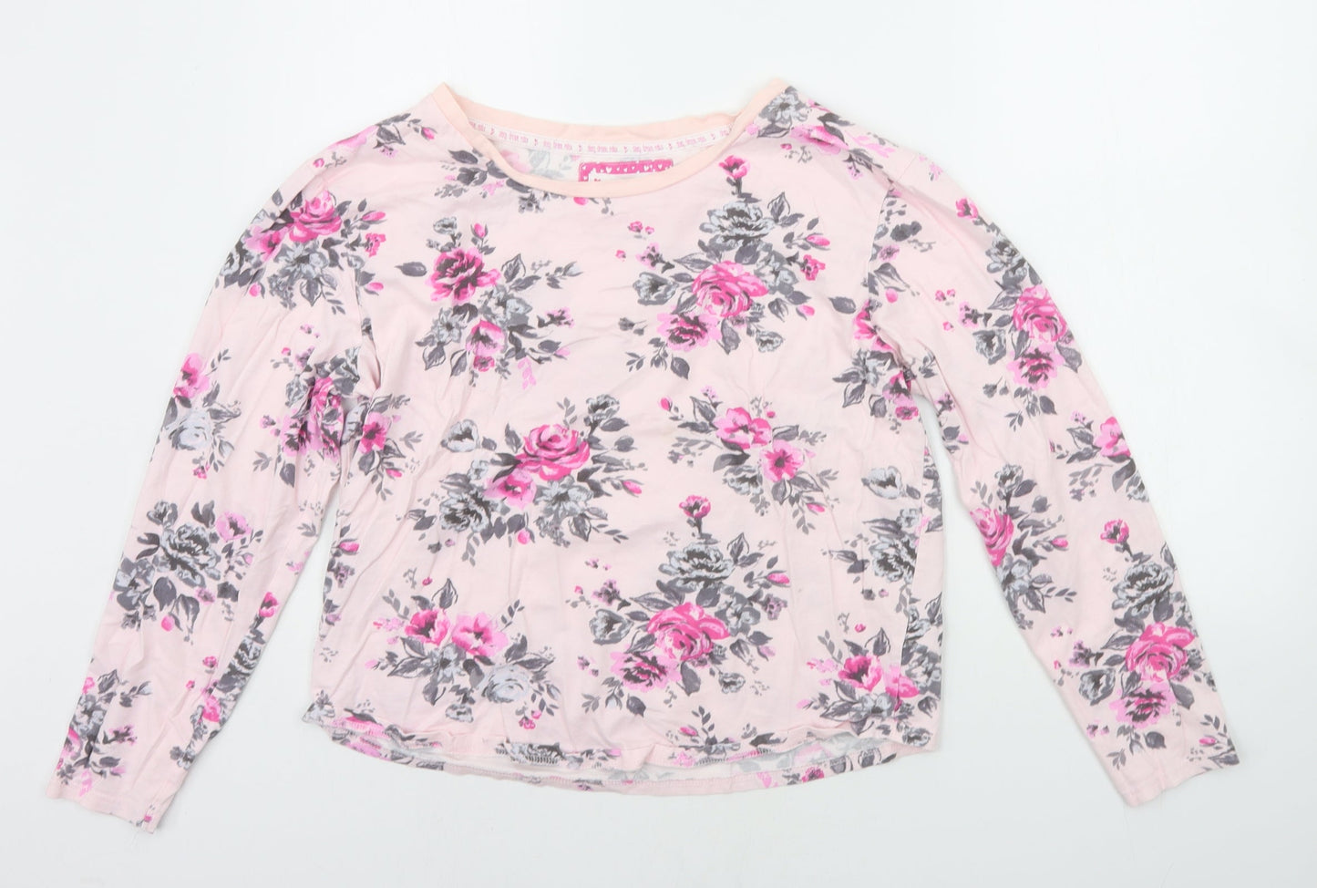 F&F Womens Pink Floral  Top Pyjama Top Size 10