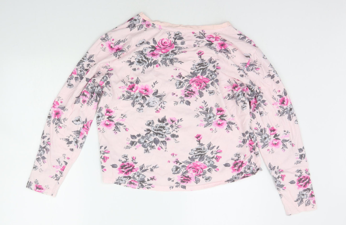 F&F Womens Pink Floral  Top Pyjama Top Size 10