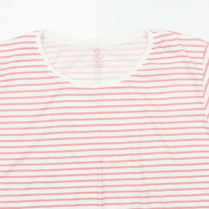 Primark Womens Pink Striped  Basic T-Shirt Size M
