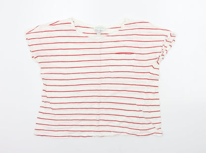 Womens UK Size 8 New Look White Basic T-Shirt