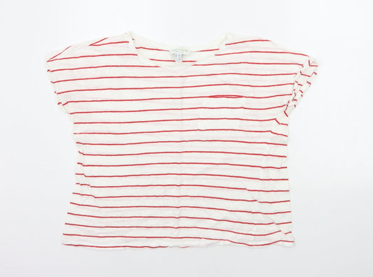 Womens UK Size 8 New Look White Basic T-Shirt