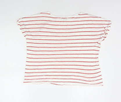Womens UK Size 8 New Look White Basic T-Shirt