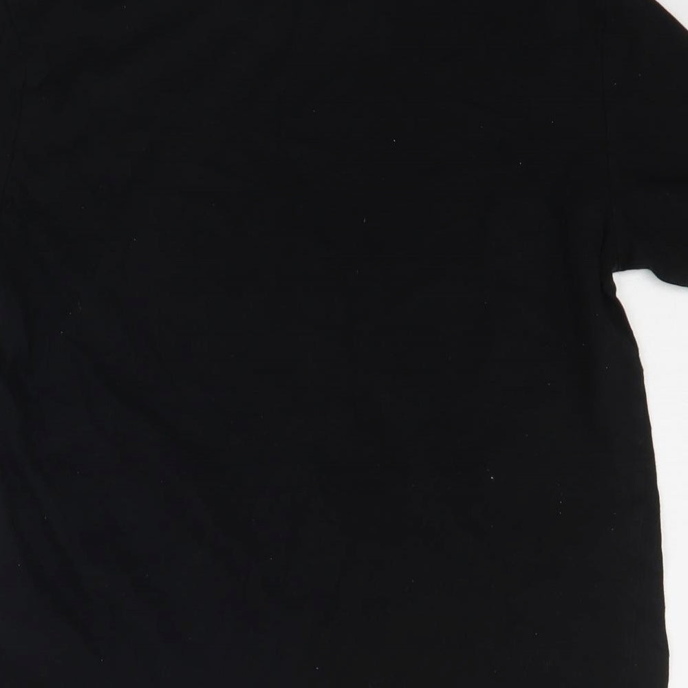 Womens UK Size S Divided Black Basic T-Shirt