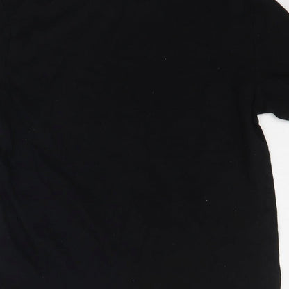 Womens UK Size S Divided Black Basic T-Shirt