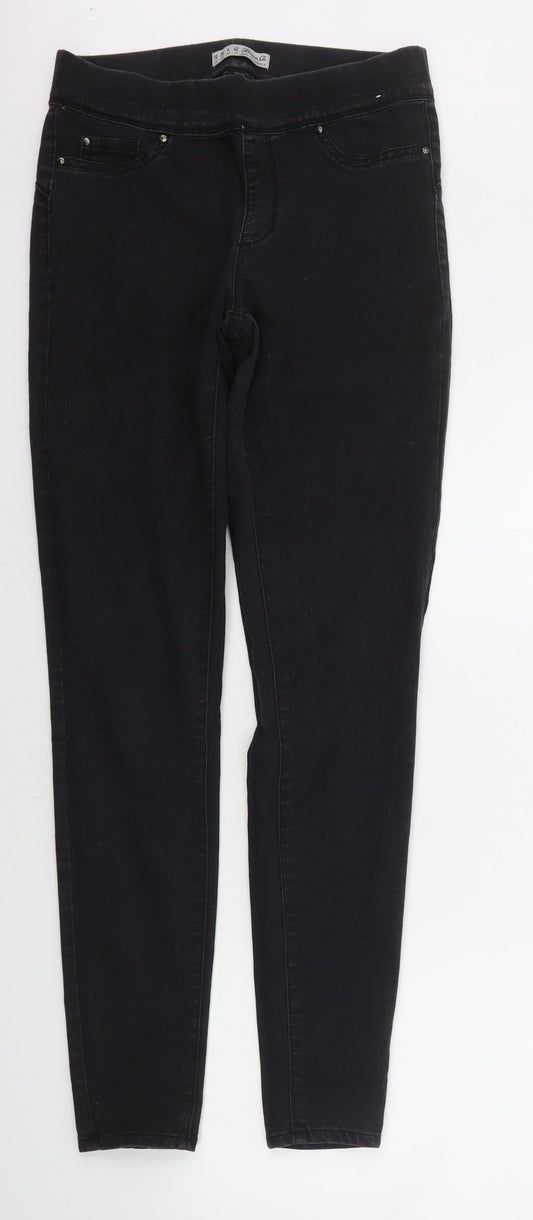 Denim & Co. Womens Grey   Straight Jeans Size 10 L30 in