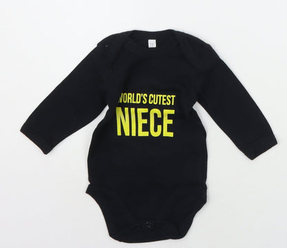 babybugz Baby Black   Babygrow One-Piece Size 3-6 Months