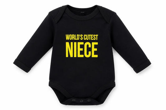 Front view of babybugz Baby Black Babygrow One-Piece, size 3-6, Months