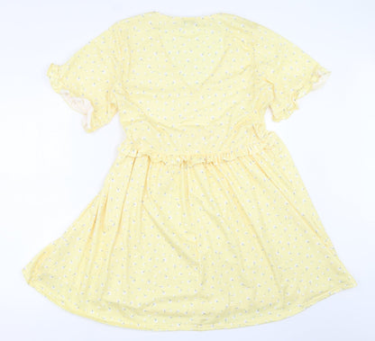 In the Style Womens Yellow   Fit & Flare  Size 12