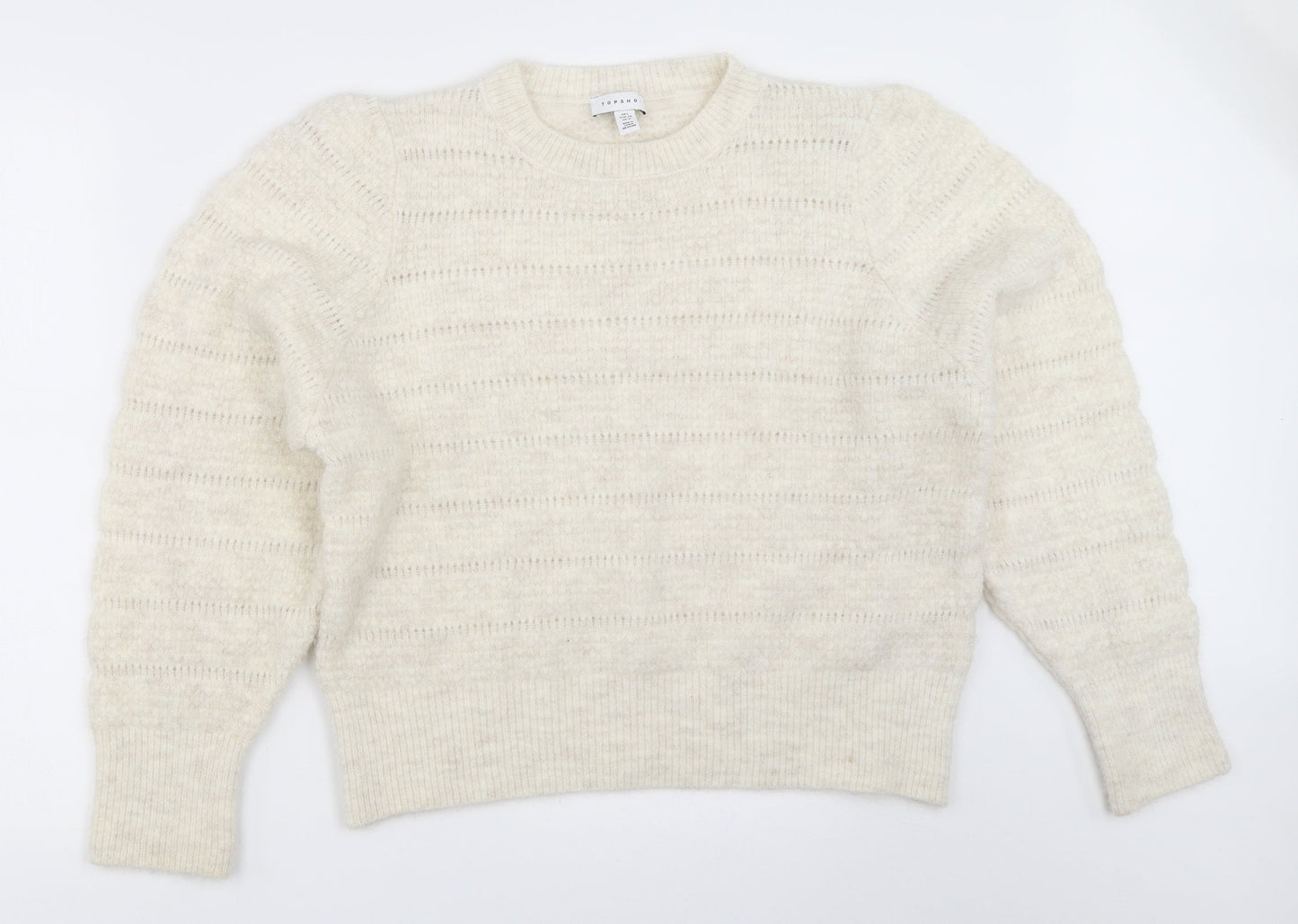 Womens UK Size L Topshop Ivory Pullover Jumper